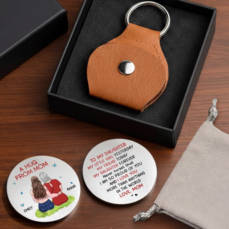 Custom Pocket Hug - Personalized Mother's Day Birthday Gifts For Mom, Daughter, Son - Take This Hug With You Forever