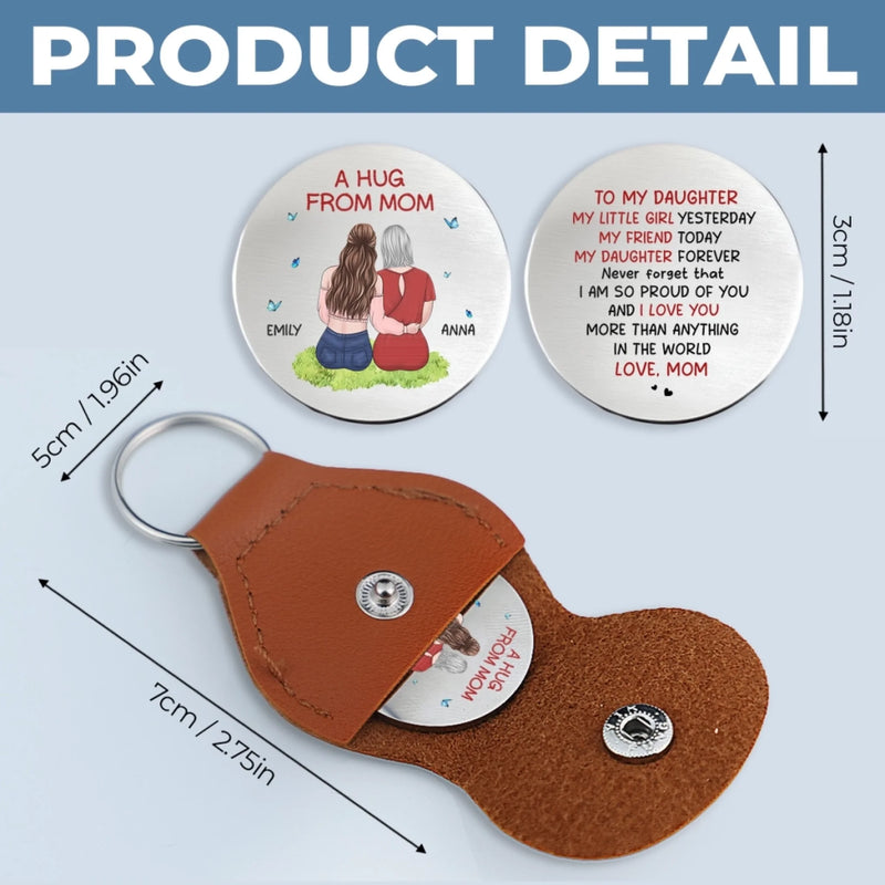 Custom Pocket Hug - Personalized Mother's Day Birthday Gifts For Mom, Daughter, Son - Take This Hug With You Forever
