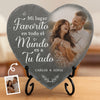 Piedra Decorativa En Forma De Corazón Con Foto Y Base – Regalo De Aniversario De Boda Personalizado Para Esposo Y Esposa – Mi Gran Amor