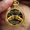 Custom Pocket Watch - Personalized Birthday Gifts For Brother - Brothers Never Lose Faith