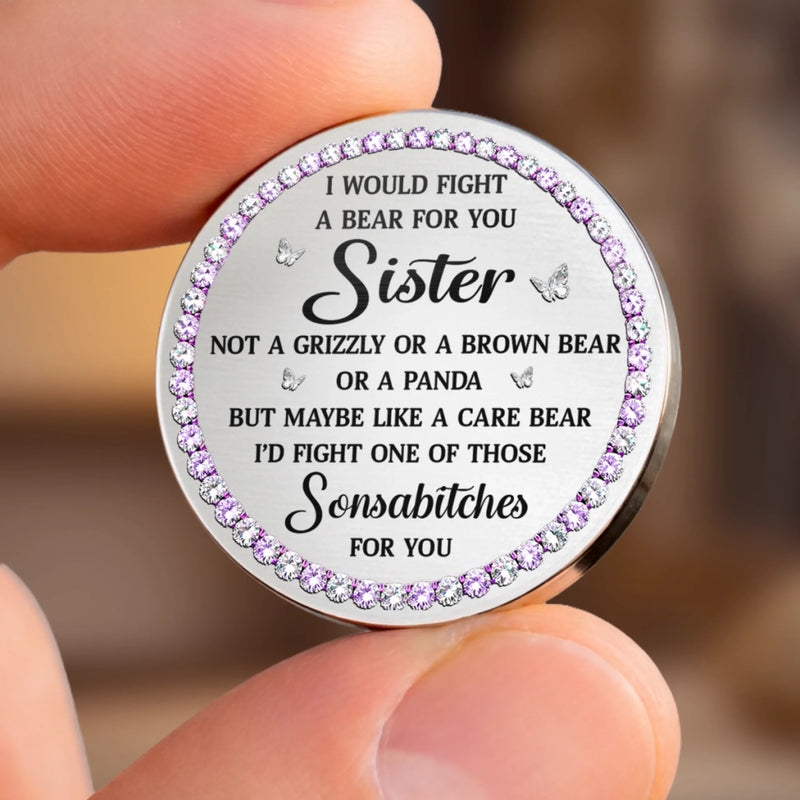 Custom Pocket Hug - Personalized Best Friend Birthday Gifts For Women, Besties, Sisters, BFF - The Sister Life Gifted Me