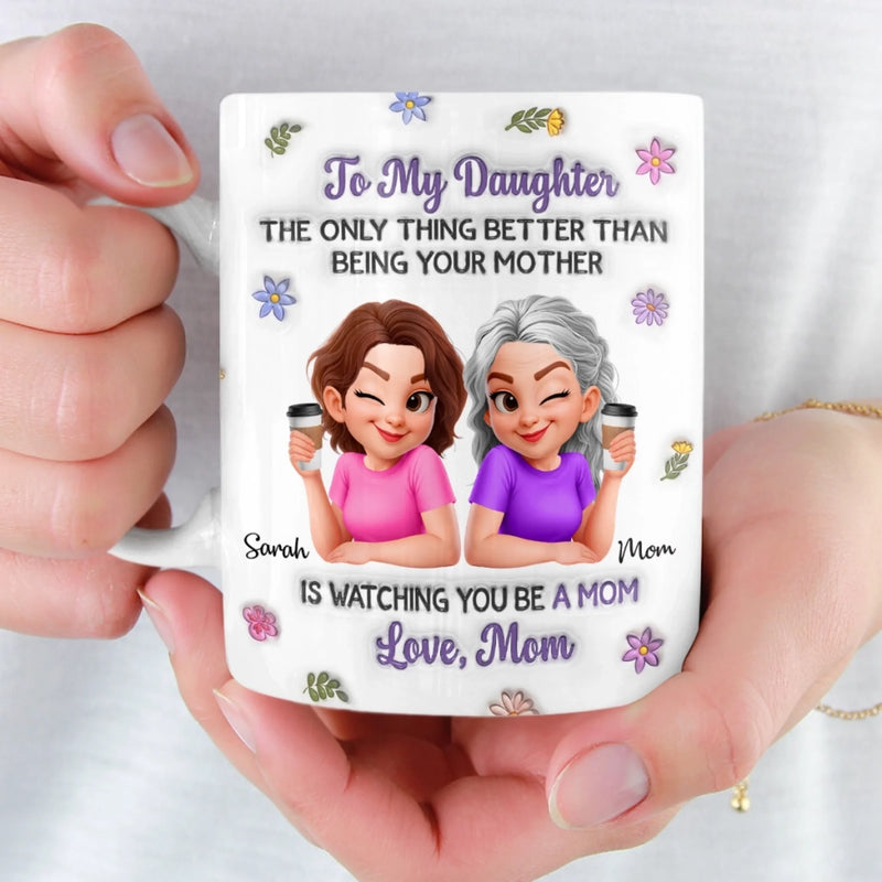 Custom 3D Inflated Effect Printed Mug - Personalized Mother's Day Gifts For Mom, Daughter - Love Beyond Words