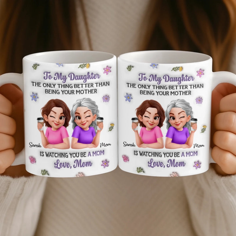 Custom 3D Inflated Effect Printed Mug - Personalized Mother's Day Gifts For Mom, Daughter - Love Beyond Words