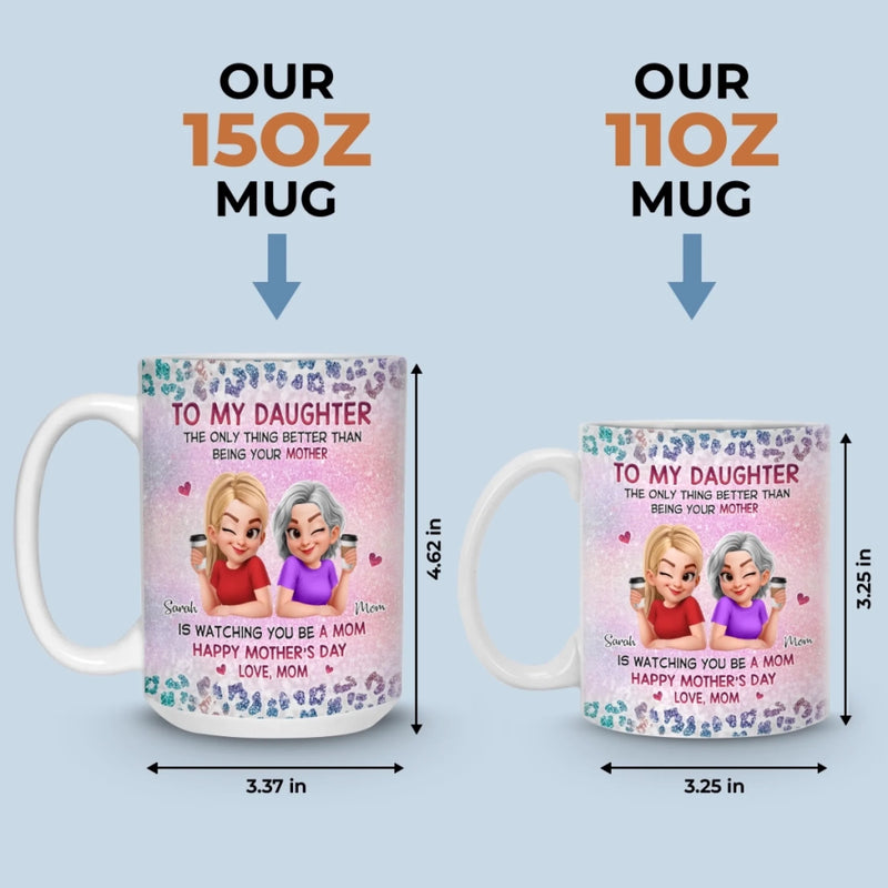 Custom 3D Inflated Effect Printed Mug - Personalized Mother's Day Gifts For Mom, Daughter - Forever My Little Girl