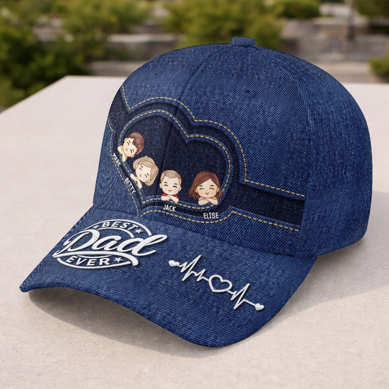 Custom Hat, All Over Print Classic Cap - Personalized 4th Of July Gifts For Dad, Grandpa - Greatest Family Man