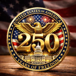 Commemorative Keepsake Coin - America 250th Anniversary Gifts For Family - Proud Of Our Shared Heritage