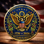 Commemorative Keepsake Coin - America 250th Anniversary Gifts For Family - Strong Roots Bright Future