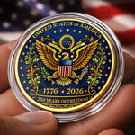 Commemorative Keepsake Coin - America 250th Anniversary Gifts For Family - Strong Roots Bright Future