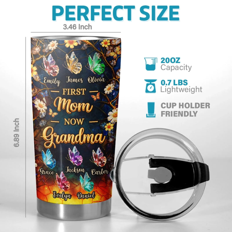 Custom Butterfly Tumbler - Personalized Mother's Day Birthday Gifts For Mom, Grandma - My Proudest Evolution