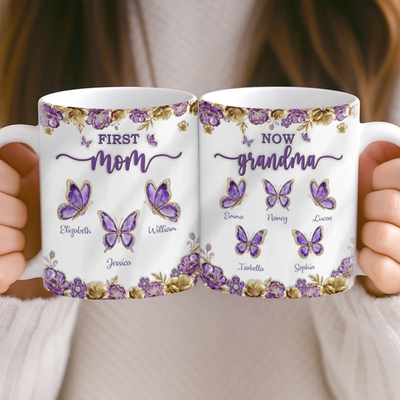 Custom Mug - Personalized Mother's Day Birthday Gifts For Mom, Grandma - First My Mom, Always My Safe Place