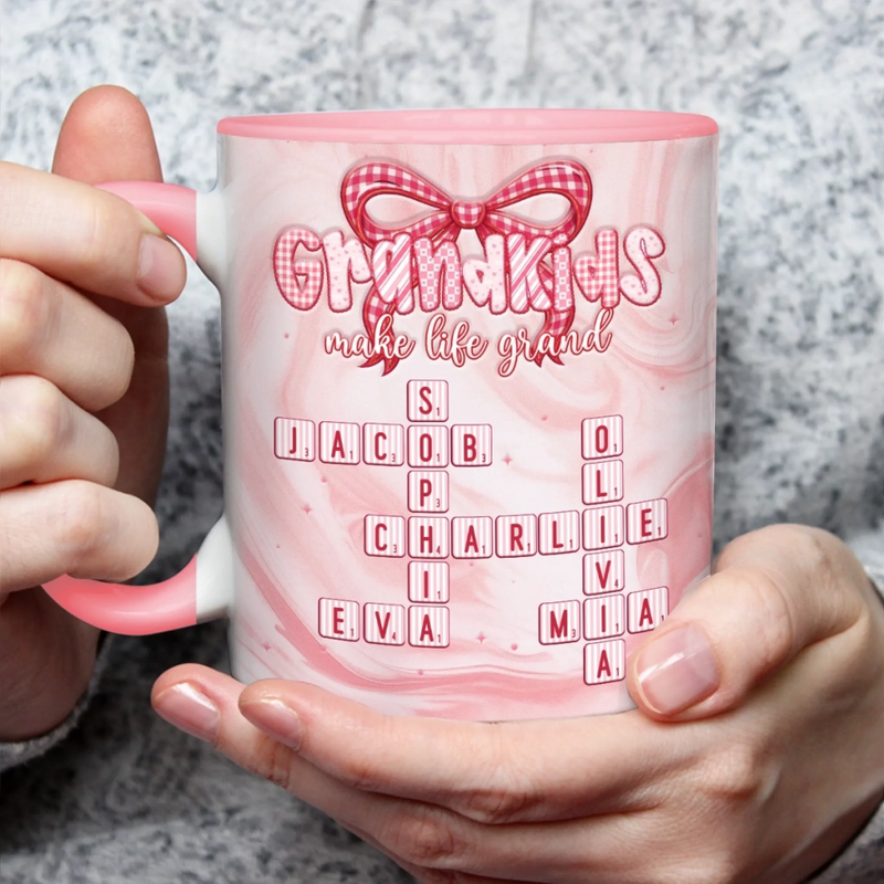 Custom Scrabble Accent Mug - Personalized Mother's Day Birthday Gifts For Mom, Grandma - The Sweetest Grandma