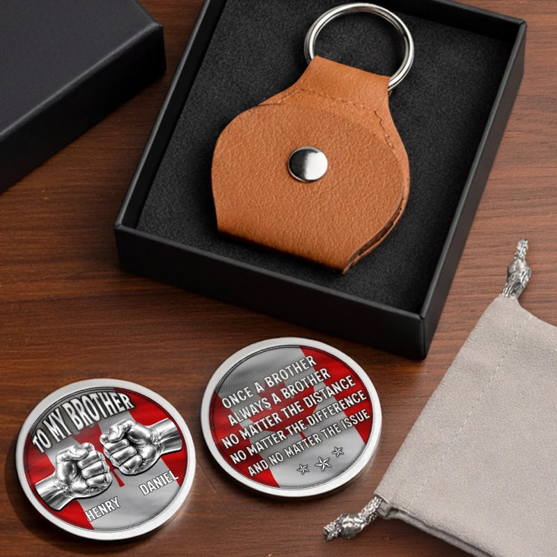 Custom Pocket Hug - Personalized Birthday Gifts For Brother - Always My Brother No Matter The Issue