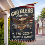 Custom Flag - Personalized America 250th Anniversary Gifts For Family - Courage Built Our Future