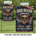 Custom Flag - Personalized America 250th Anniversary Gifts For Family - Courage Built Our Future