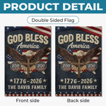 Custom Flag - Personalized America 250th Anniversary Gifts For Family - Courage Built Our Future