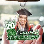 Custom Photo Proud Beyond Words - Family Personalized Custom Car Ornament - Acrylic Custom Shaped - Graduation Gift For Family