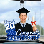 Custom Photo Proud Beyond Words - Family Personalized Custom Car Ornament - Acrylic Custom Shaped - Graduation Gift For Family