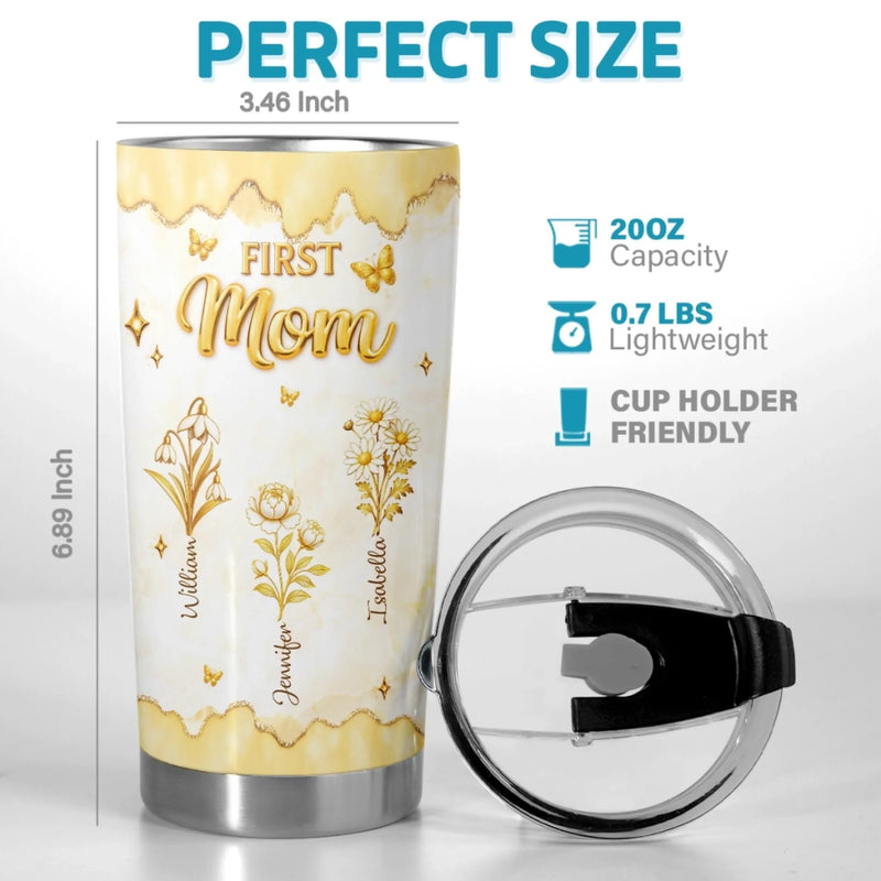 Custom Tumbler - Personalized Mother's Day Birthday Gifts For Mom, Grandma - A Garden Of Love