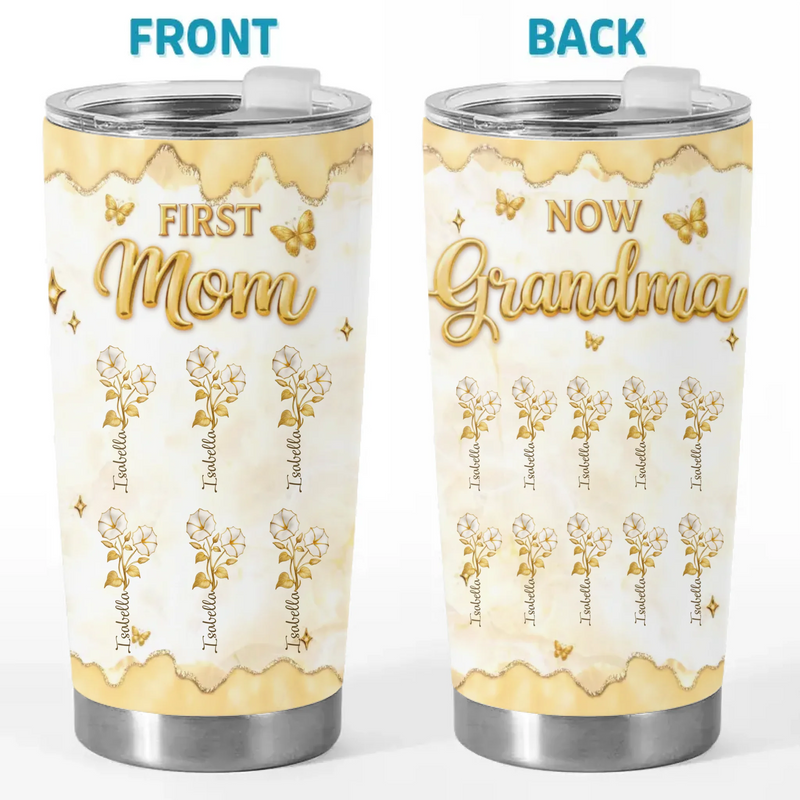 Custom Tumbler - Personalized Mother's Day Birthday Gifts For Mom, Grandma - A Garden Of Love