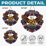 Custom Wood Sign - Personalized America 250th Anniversary Gifts For Family - Strength Forged Through Time
