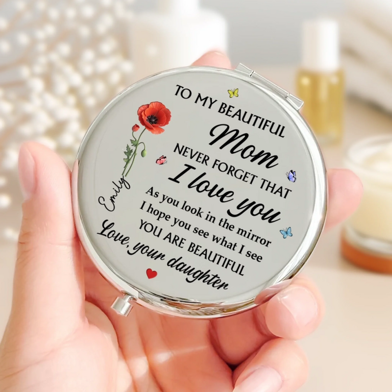 Custom Compact Mirror - Personalized Mother's Day Birthday Gifts For Mom - Thank You For Being You, Mom
