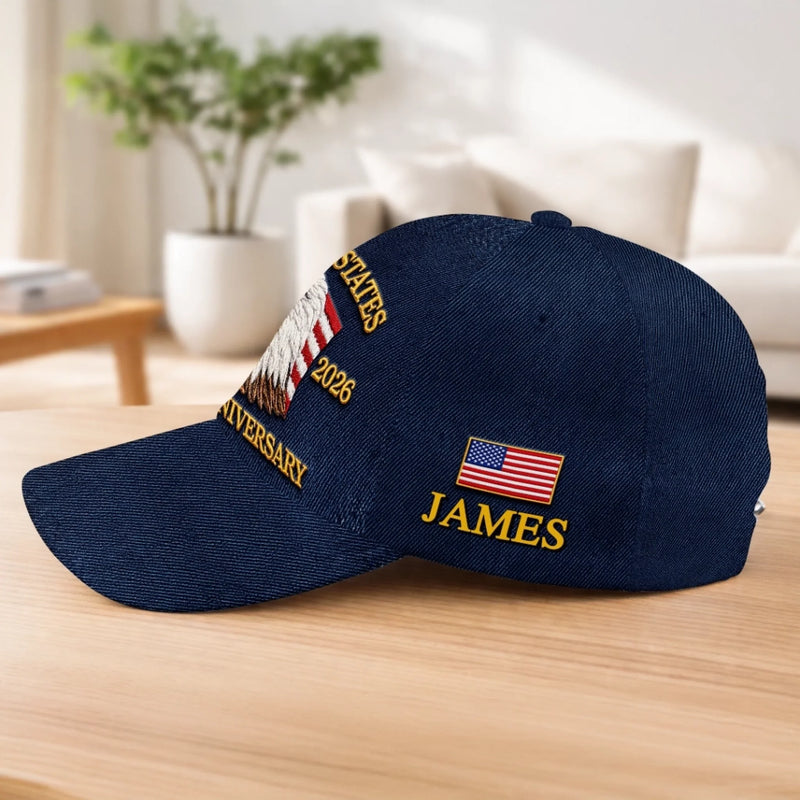 Custom Hat, All Over Print Classic Cap - Personalized America 250th Anniversary Gifts For Women, Men - Freedom Is Our Legacy