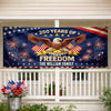 Custom Polyester Outdoor Banner - Personalized America 250th Anniversary Gifts For Mom, Dad, Brother, Sister, Kids - Pride Lives Here