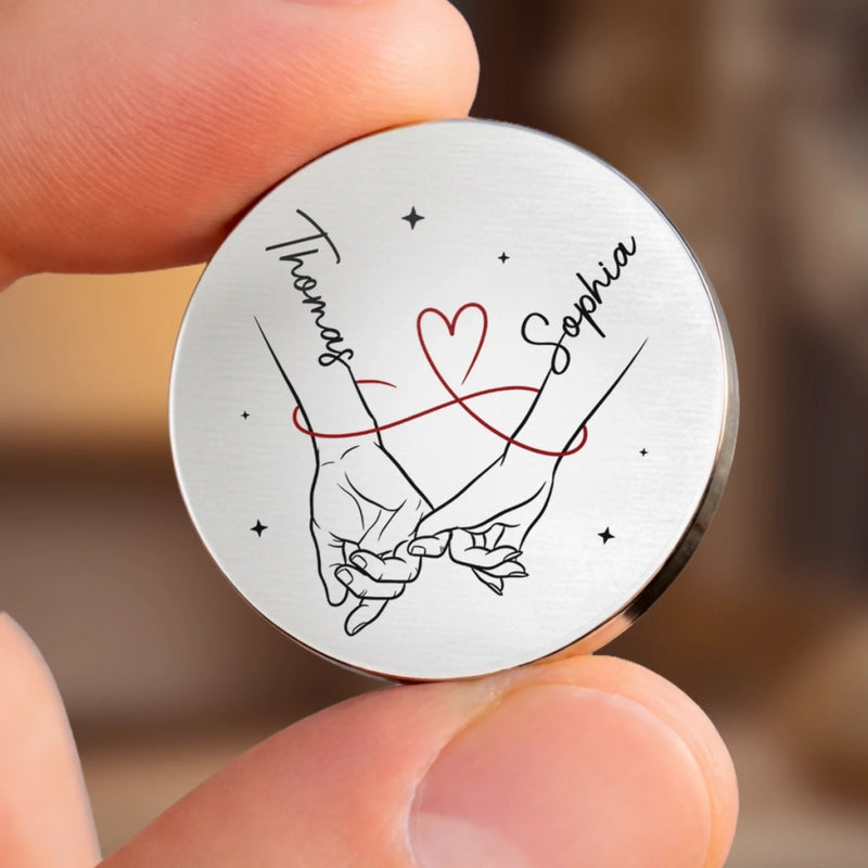 New Arrival, Custom Pocket Hug - Personalized Anniversary Wedding Gifts For Husband And Wife, Him And Her - Let Me Hold Your Hand AMZ
