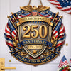 Custom Wood Sign - Personalized America 250th Anniversary Gifts For Mom, Dad, Brother, Sister, Kids - Courage Built Our Legacy