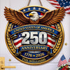 Custom Wood Sign - Personalized America 250th Anniversary Gifts For Mom, Dad, Brother, Sister, Kids - Freedom Lights Our Future