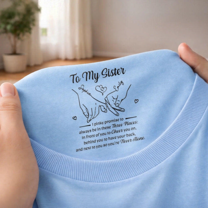 Custom Inside Neck Print T-Shirt - Personalized Best Friend Birthday Gifts For Women, Besties, Sisters, BFF  - You’re My Forever Person