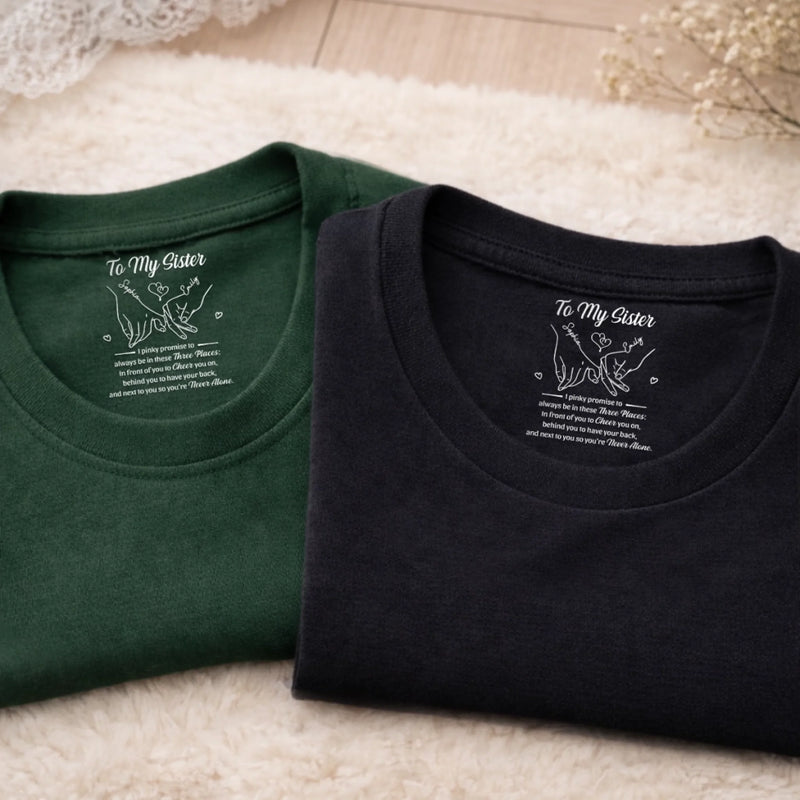 Custom Inside Neck Print T-Shirt - Personalized Best Friend Birthday Gifts For Women, Besties, Sisters, BFF  - You’re My Forever Person