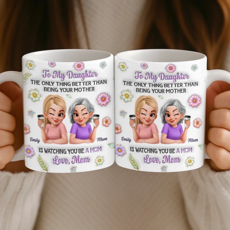 Custom 3D Inflated Effect Printed Mug - Personalized Mother's Day Birthday Gifts For Mom, Daughter - My Favorite Chapter For You