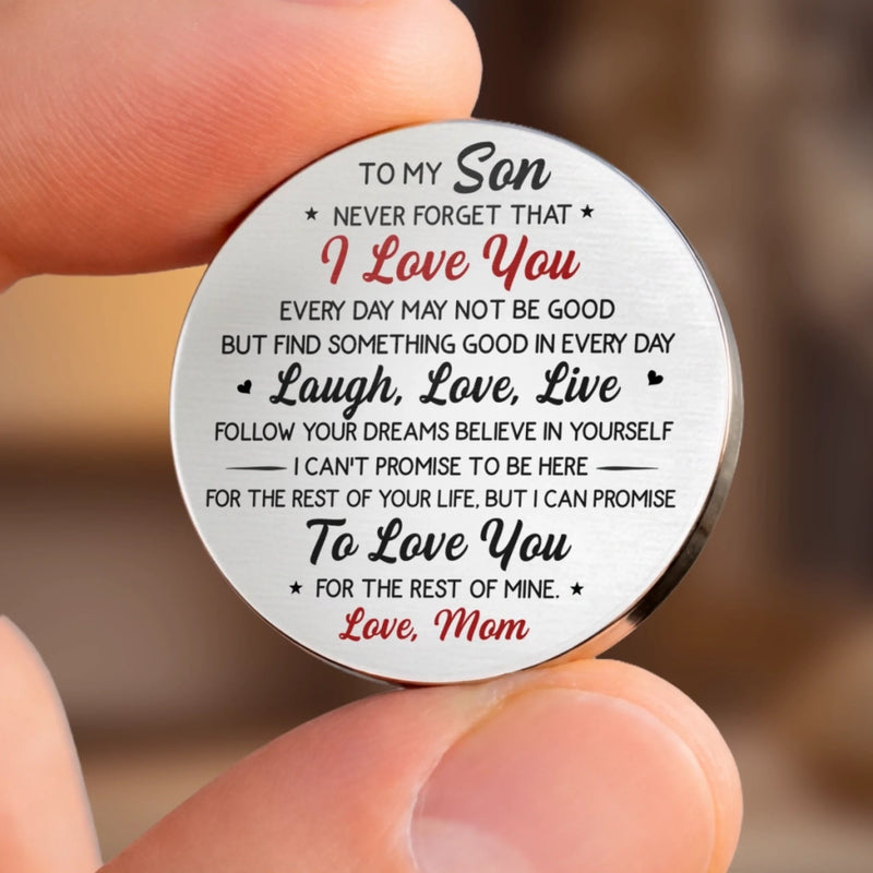 Custom Pocket Hug - Personalized Birthday Gifts For Mom, Son - A Little Hug For My Son