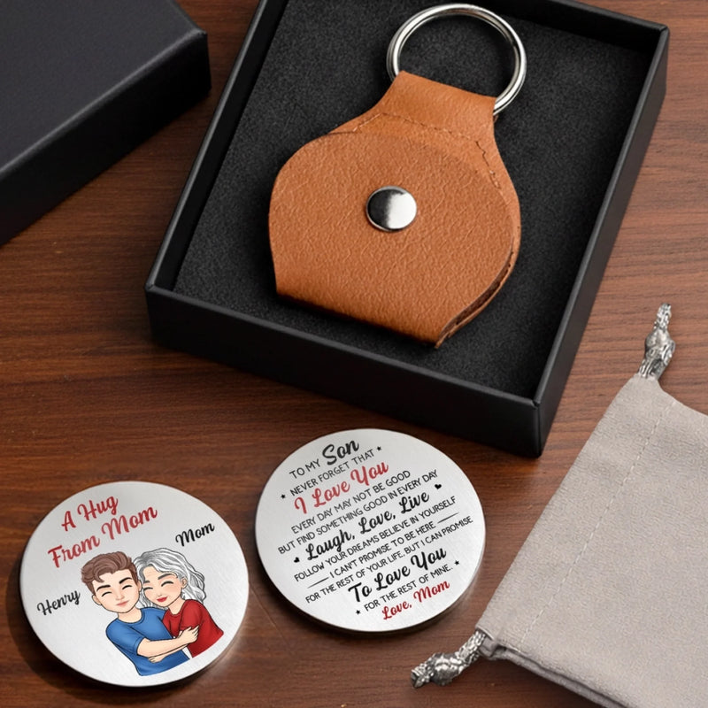 Custom Pocket Hug - Personalized Birthday Gifts For Mom, Son - A Little Hug For My Son