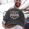 Custom Vintage Washed Denim Baseball Cap - Personalized Father's Day Birthday Gifts For Dad, Grandpa - Grandpa And Dad With Love