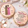 Custom Compact Mirror - Personalized Best Friend Birthday Gifts For Women, Besties, Sisters, BFF - Sisters Always By My Side