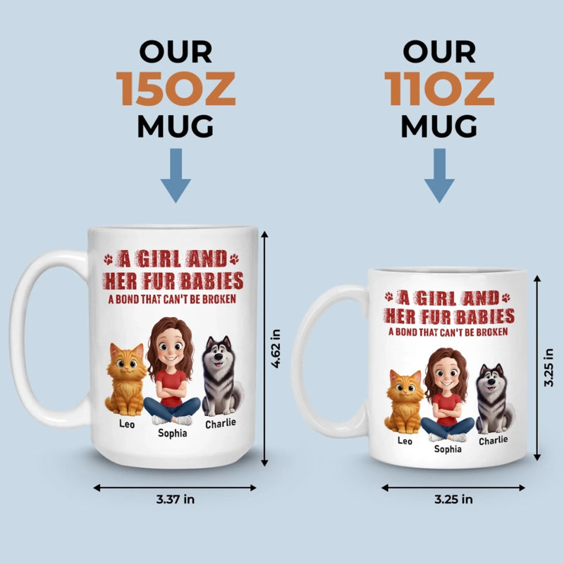 Custom Mug - Personalized Birthday Gifts For Dog Cat Lovers, Dog Dad And Mom, Cat Owners - Rescued By My Pets