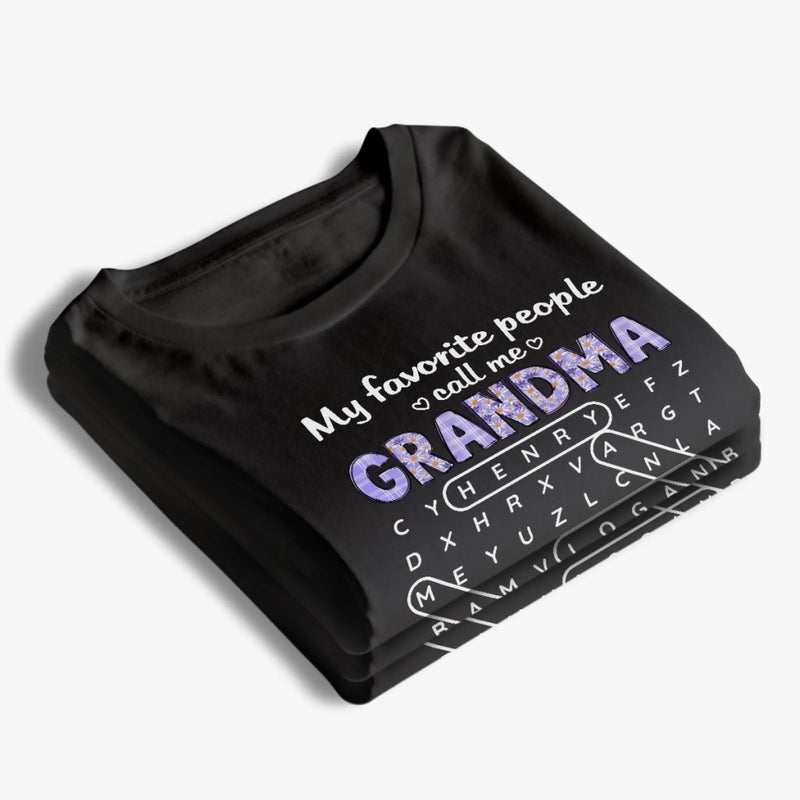 Custom Word Search Puzzle T-shirt, Premium T-shirt, Hoodie - Personalized Mother's Day Birthday Gifts For Mom, Grandma - Puzzle Queen, Grandkid Edition