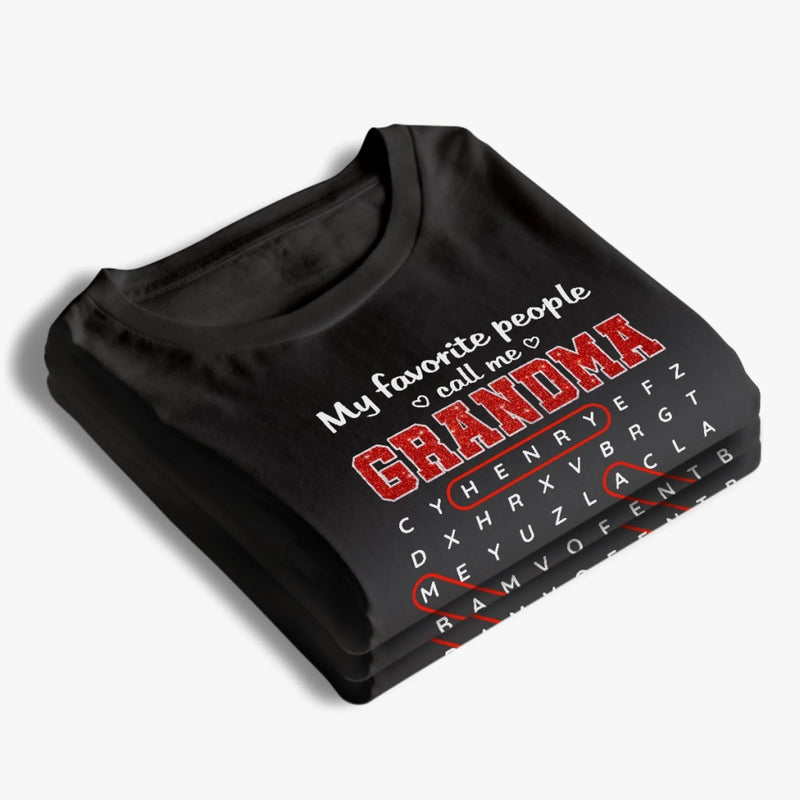 Custom Word Search Puzzle T-shirt, Premium T-shirt, Hoodie - Personalized Mother's Day Birthday Gifts For Mom, Grandma - Proud Member Of Grandma Club