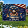 Custom Yard Sign - Personalized America 250th Anniversary Gifts For Mom, Dad, Brother, Sister, Kids - Brave Hearts Carry On