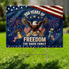 Custom Yard Sign - Personalized America 250th Anniversary Gifts For Mom, Dad, Brother, Sister, Kids - Brave Hearts Carry On