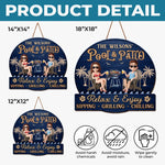 Custom Home Decor Wood Sign - Personalized Anniversary Wedding Gifts For Couple, Husband, Wife - Welcome To Our Happy Place