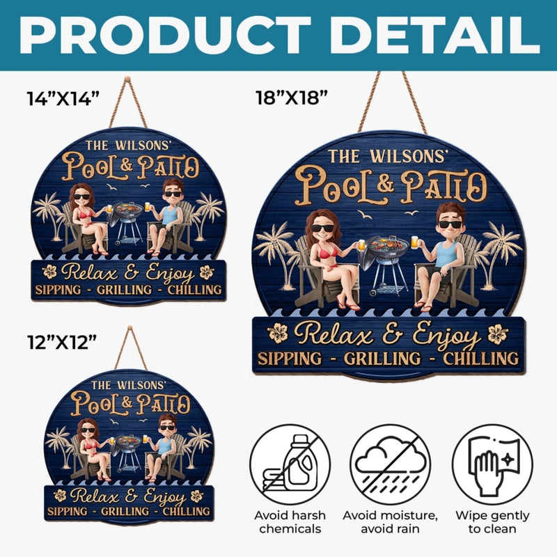 Custom Home Decor Wood Sign - Personalized Anniversary Wedding Gifts For Couple, Husband, Wife - Welcome To Our Happy Place