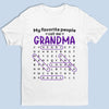 Custom Word Search Puzzle Unisex T-shirt, Premium T-shirt, Hoodie - Personalized Mother's Day Birthday Gifts For Mom, Grandma - The Best Title I’ve Ever Had