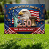 Custom Yard Sign - Personalized America 250th Anniversary Gifts For Mom, Dad, Brother, Sister, Kids - Stars, Stripes, And Freedom