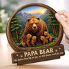 Custom 2-Layered Wooden Plaque - Personalized Father's Day Birthday Gifts For Dad, Grandpa - Grandpa And Dad Forever Loved