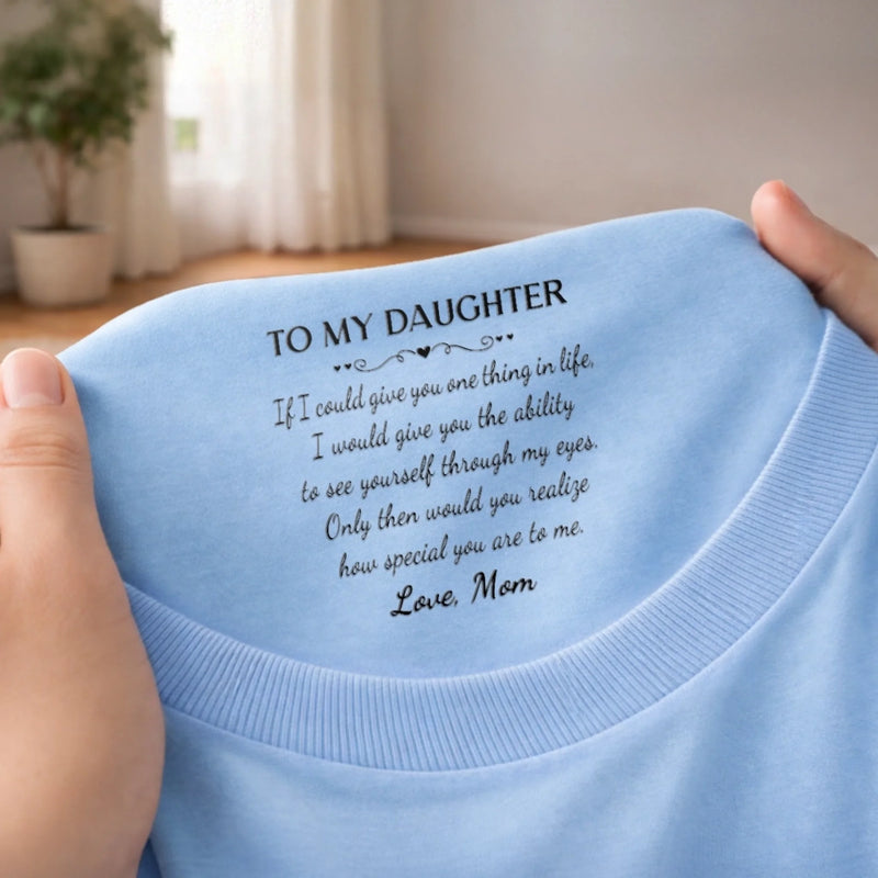 Custom Inside Neck Print T-Shirt - Personalized Birthday Gifts For Daughter - My Favorite Person Forever
