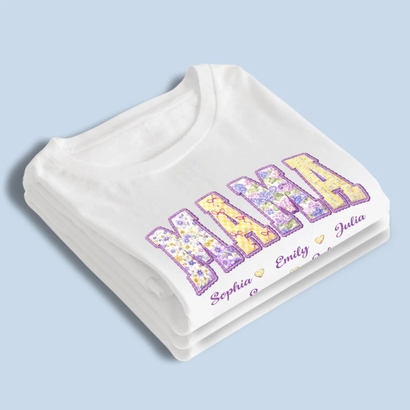 Custom Unisex T-shirt, Premium T-shirt, Hoodie - Personalized Mother's Day Birthday Gifts For Mom, Grandma - Mama Wrapped In Charm