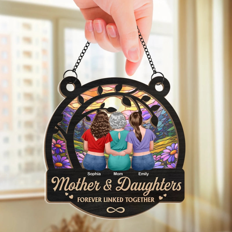 Custom Window Hanging Suncatcher Ornament - Personalized Mother's Day Birthday Gifts For Mom, Daughter - Forever Close, Forever Hers